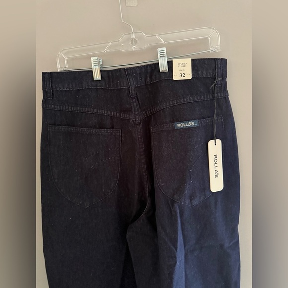 Rolla’s Chambray Studio Flare High Rise Jeans Woman’s SZ 32 Baggy Wide Leg New - Picture 7 of 12